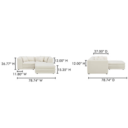 Lowtide Nook Modular Sectional Warm White