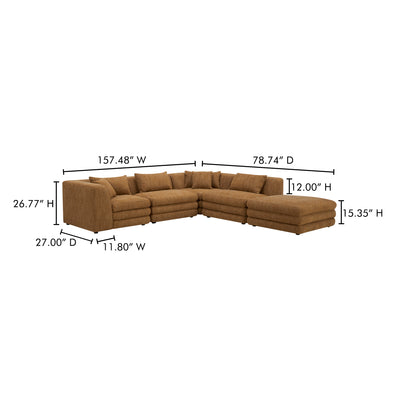 Lowtide Dream Modular Sectional Amber Glow by Moe's Home