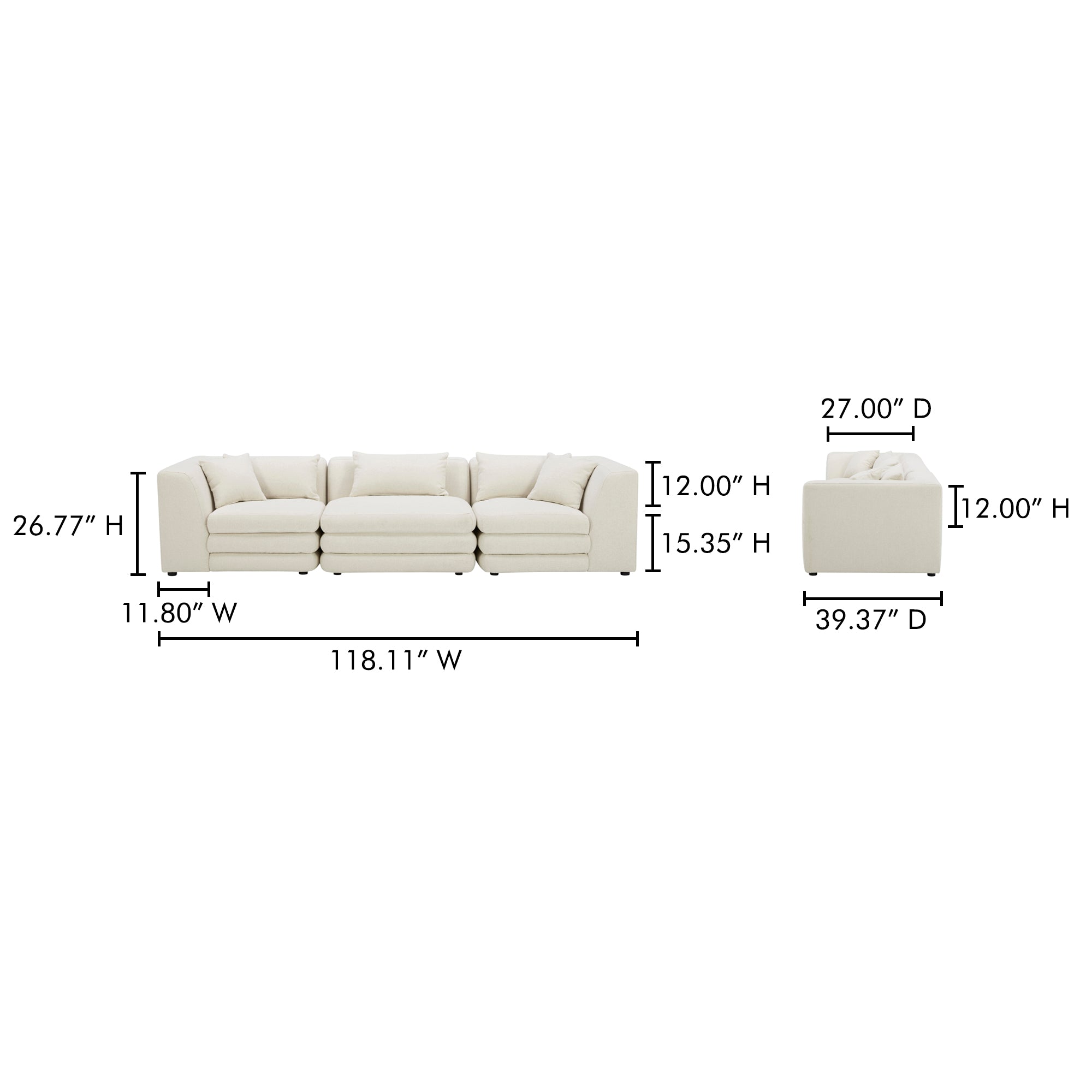 Lowtide Modular Sofa Warm White