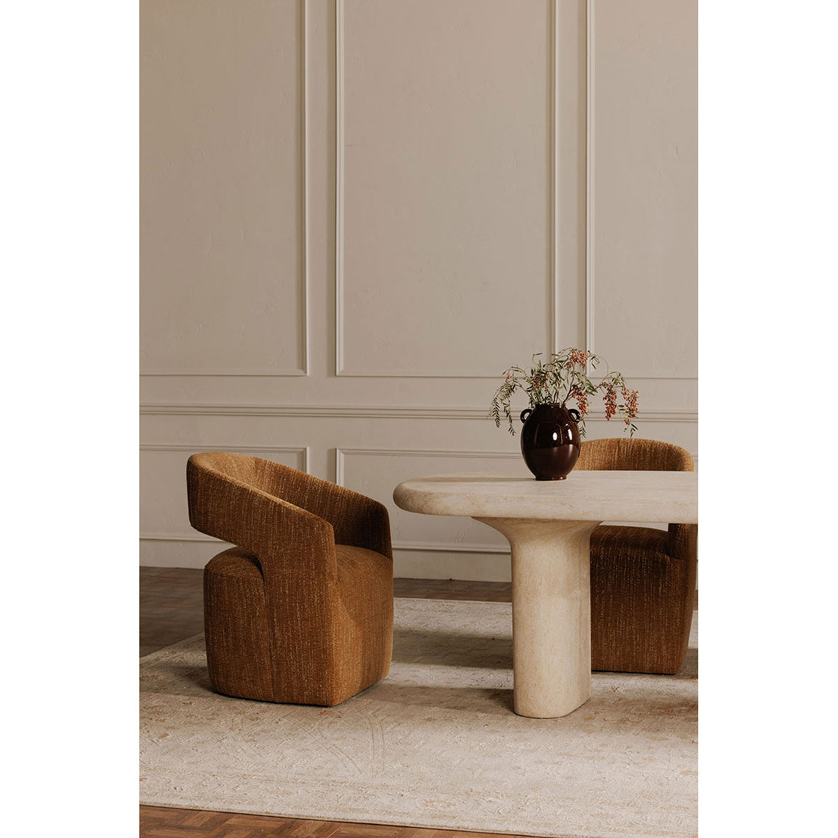 Barrow Rolling Dining Chair by Moe's Home