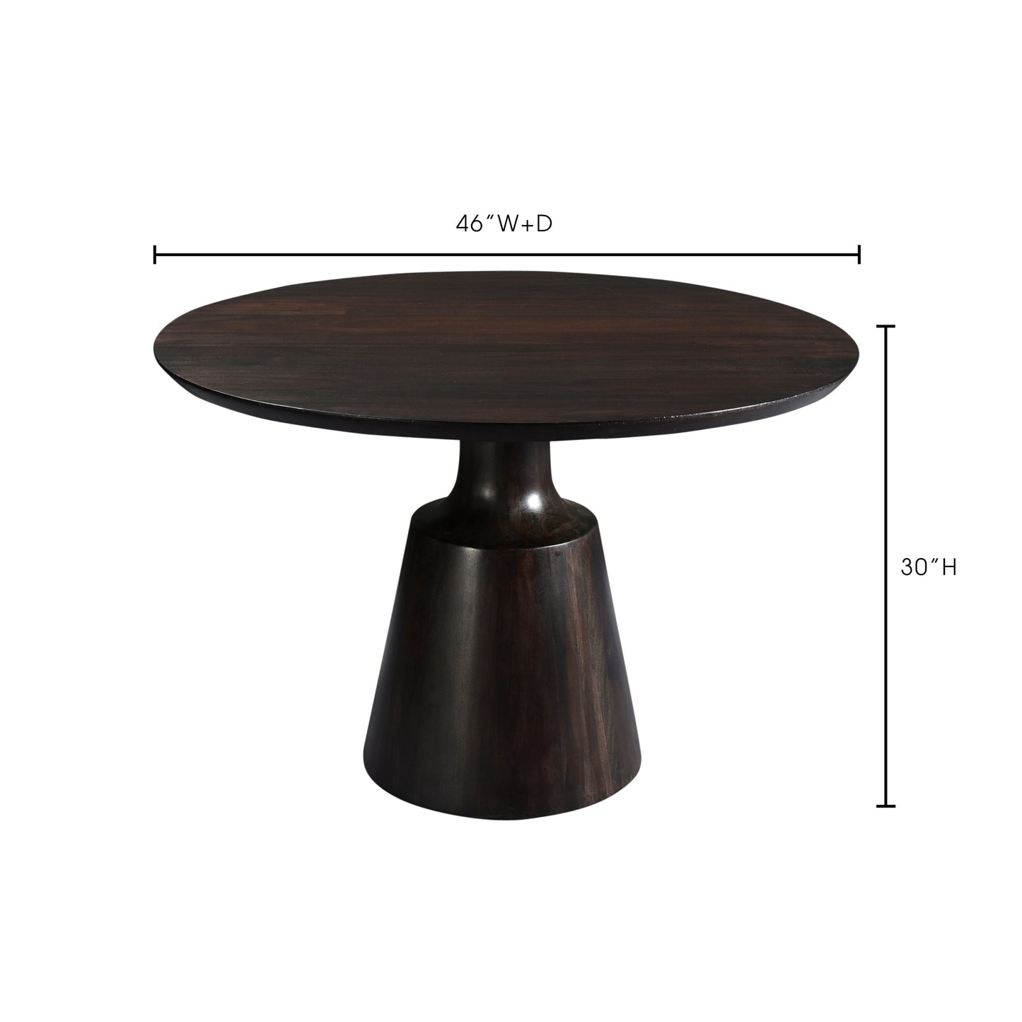 Myron Dining Table Dark Brown by Moe's Home