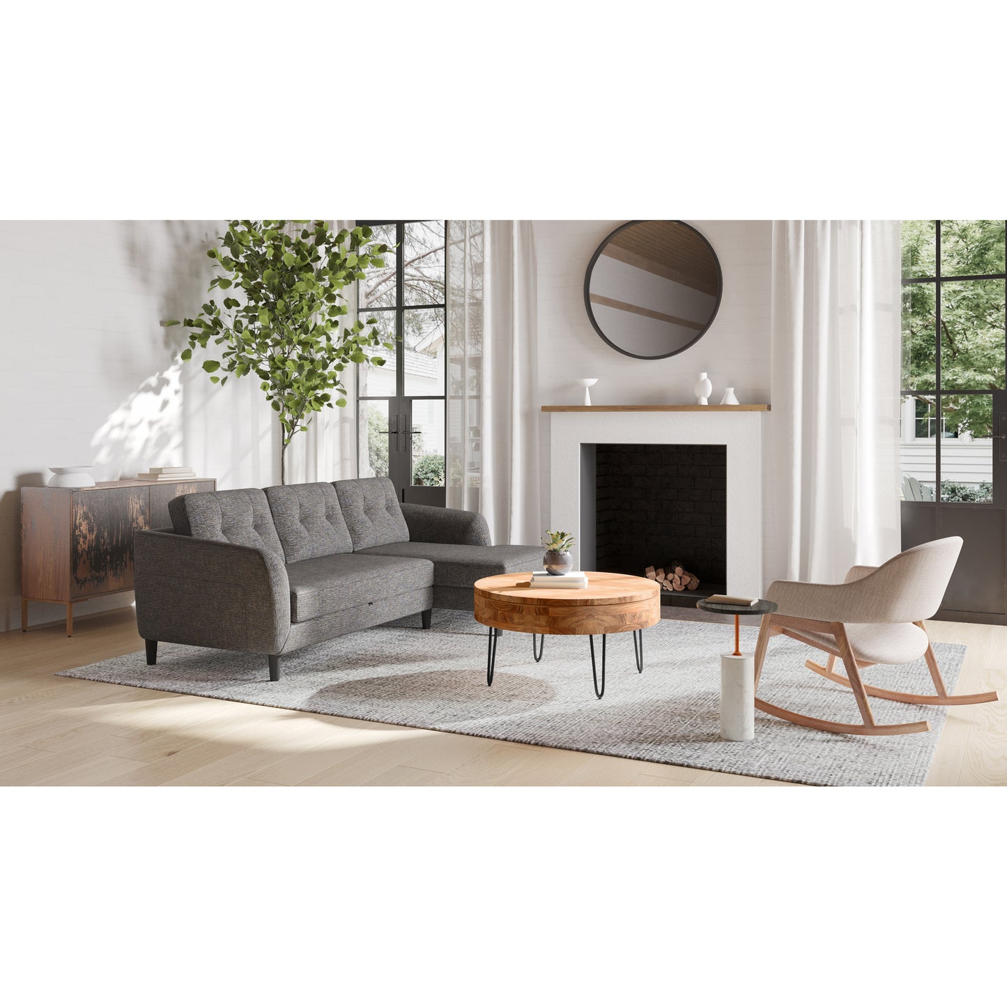 Privado Storage Coffee Table Natural by Moe's Home