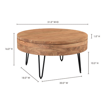 Privado Storage Coffee Table Natural by Moe's Home