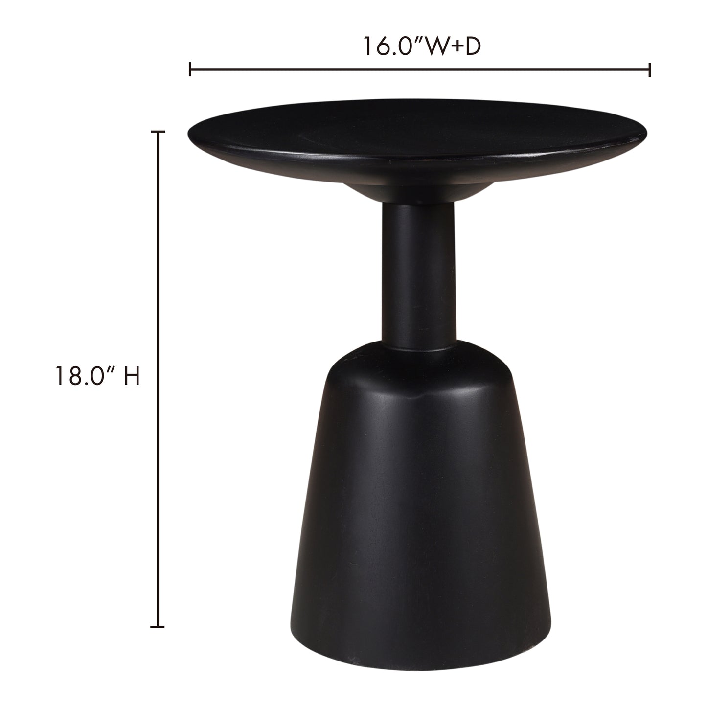 Nels End Table Black by Moe's Home