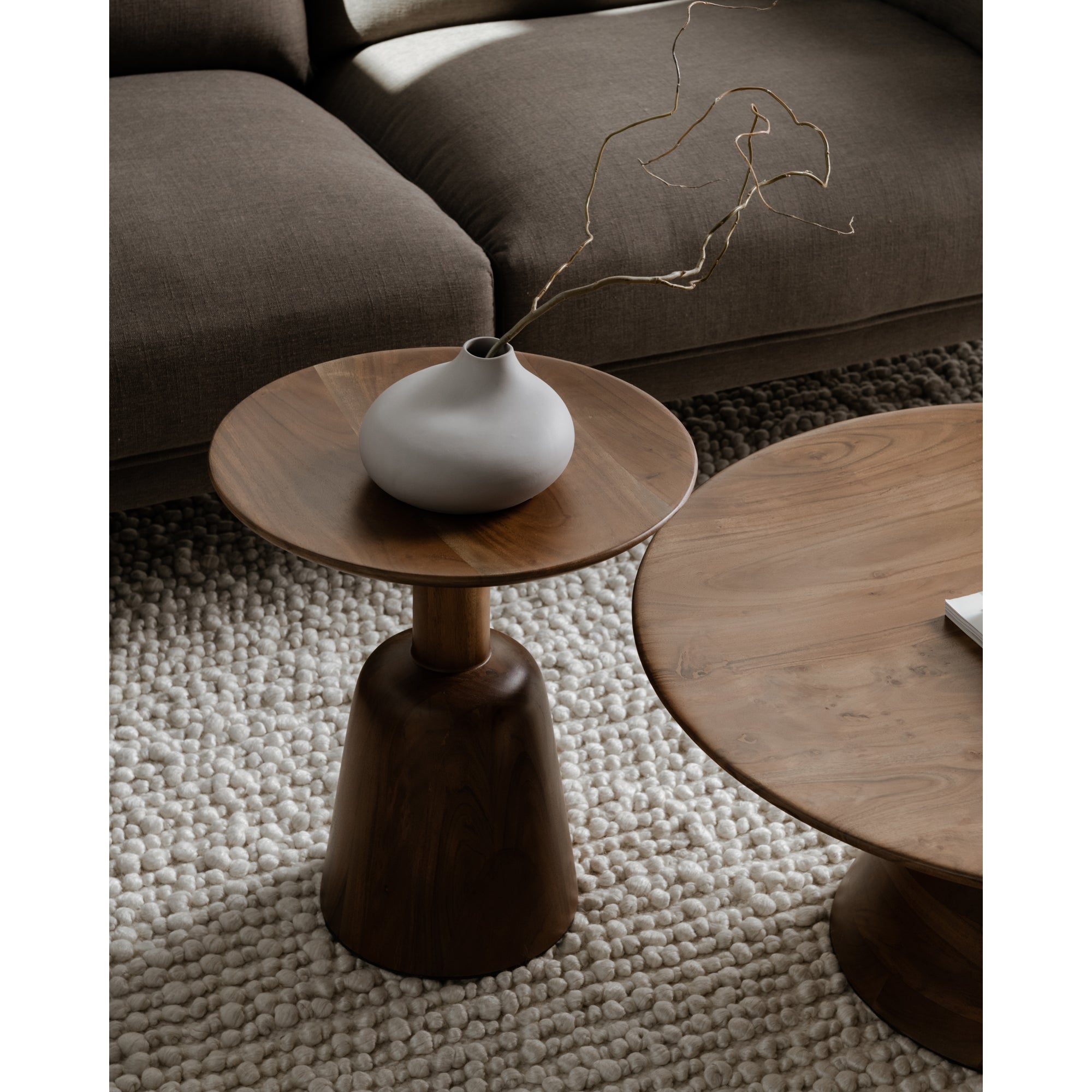 Nels End Table Dark Brown