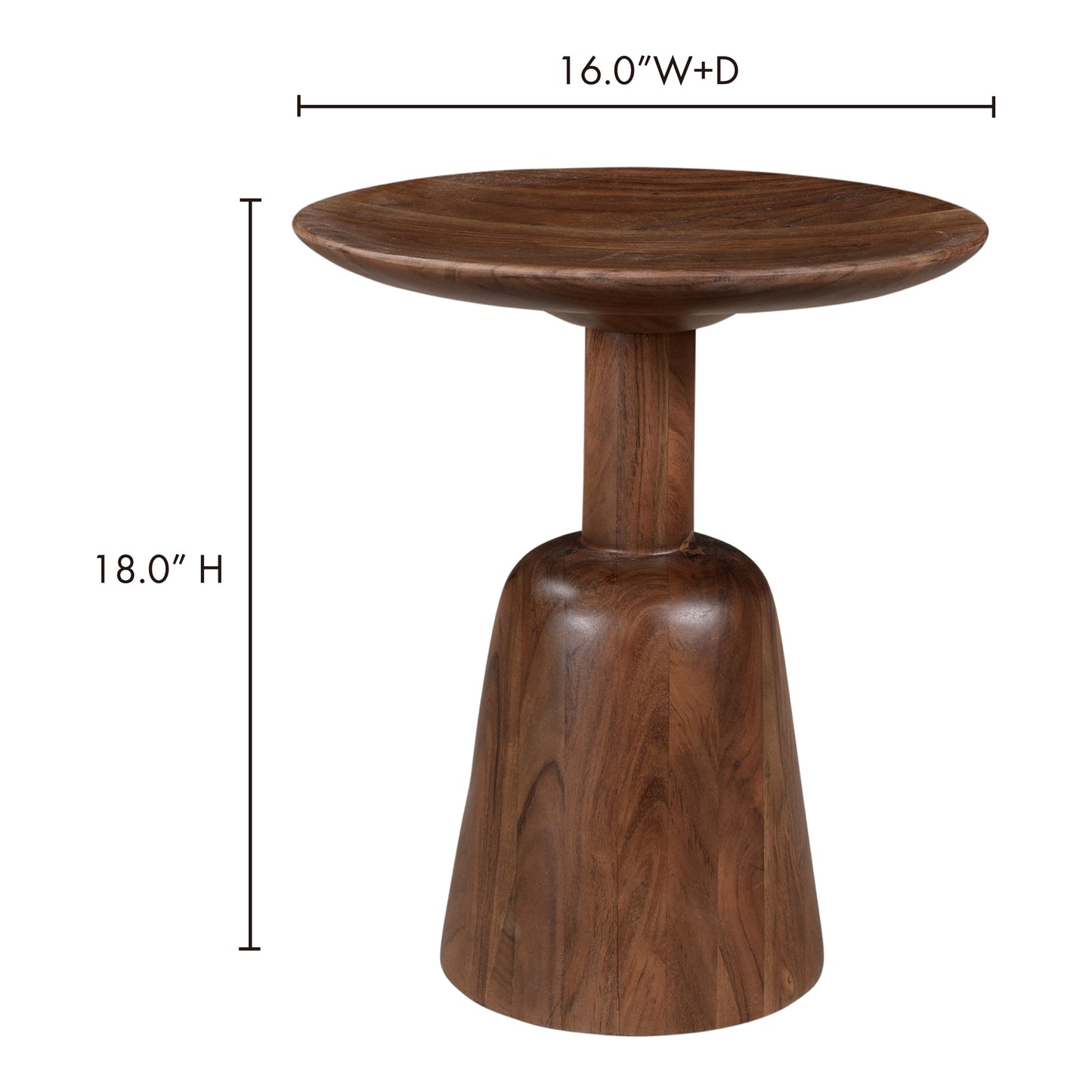 Nels End Table Dark Brown by Moe's Home