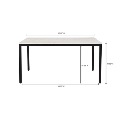 Parson Marble Small Dining Table White by Moe's Home