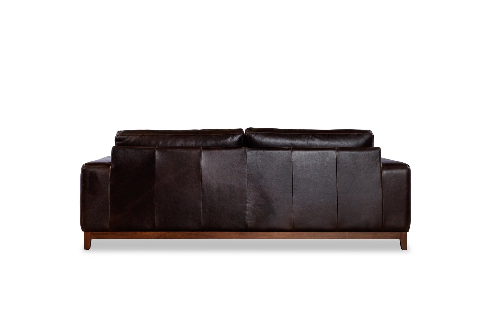 BRONTE leather sofa back view — Sequoia Anthracite