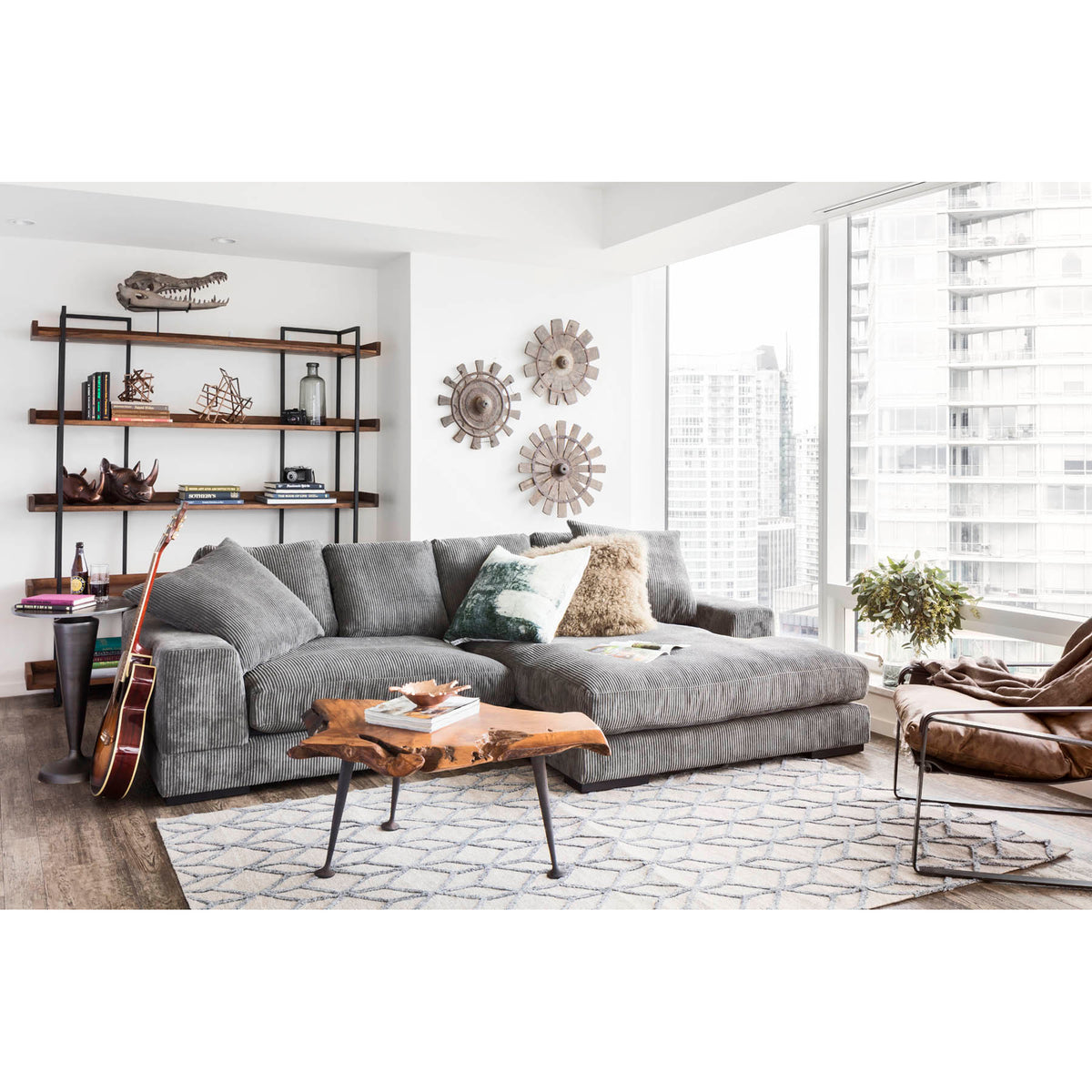 Vancouver Bookshelf Large Light Brown by Moe's Home