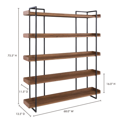 Vancouver Bookshelf Large Light Brown