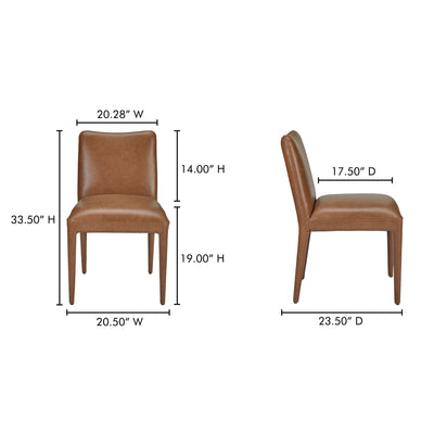 Calla Dining Chair Brown - Set Of Two by Moe's Home
