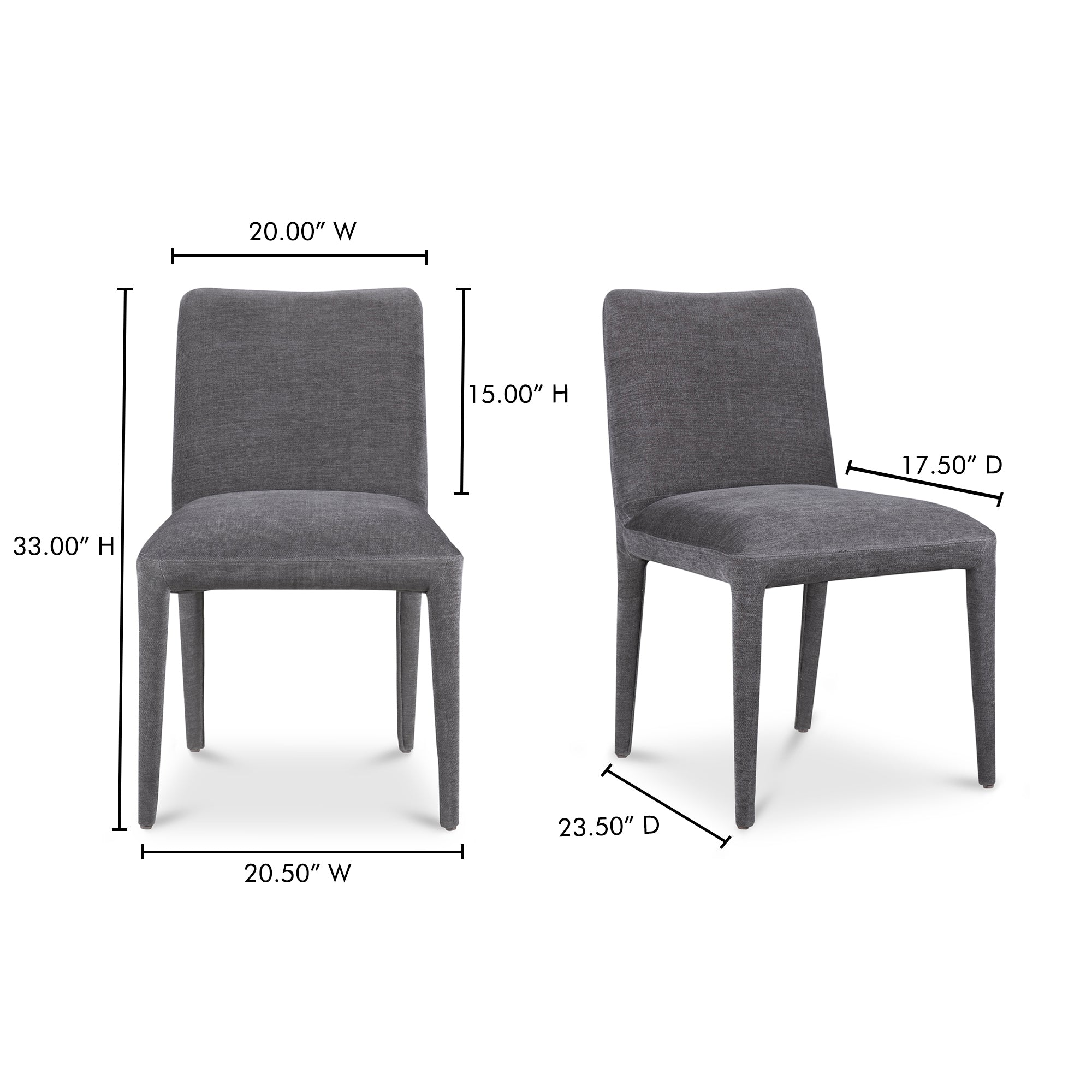 Calla Dining Chair Dark Grey - Set Of Two