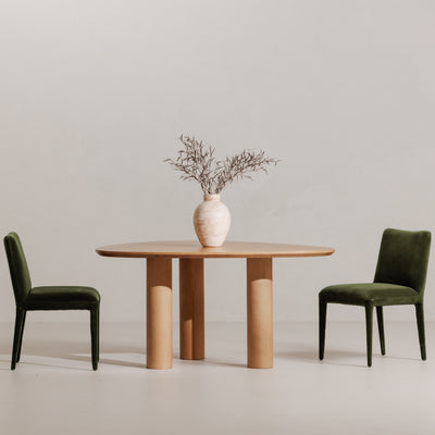 Calla Dining Chair Green Velvet - Set Of Two by Moe's Home