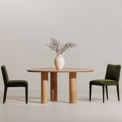 Calla Dining Chair Green Velvet - Set Of Two