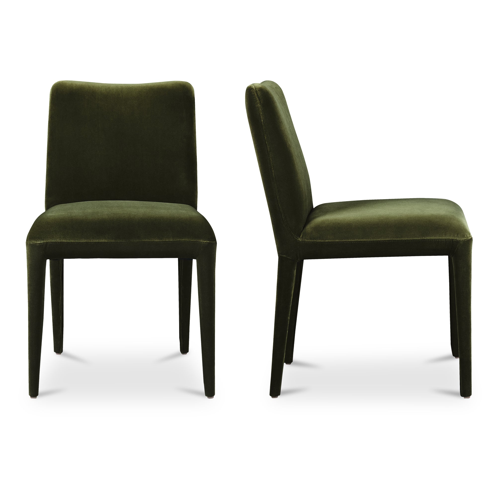 Calla Dining Chair Green Velvet - Set Of Two | Green
