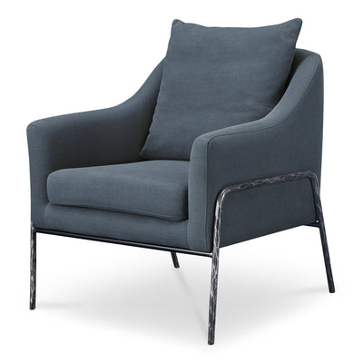 Archer Accent Chair Slate Blue Linen Blend by Moe's Home