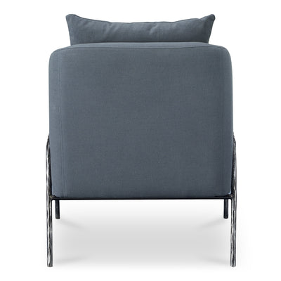Archer Accent Chair Slate Blue Linen Blend by Moe's Home