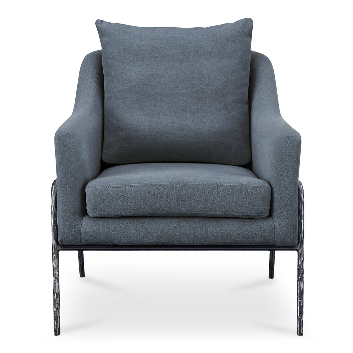 Archer Accent Chair Slate Blue Linen Blend | Blue