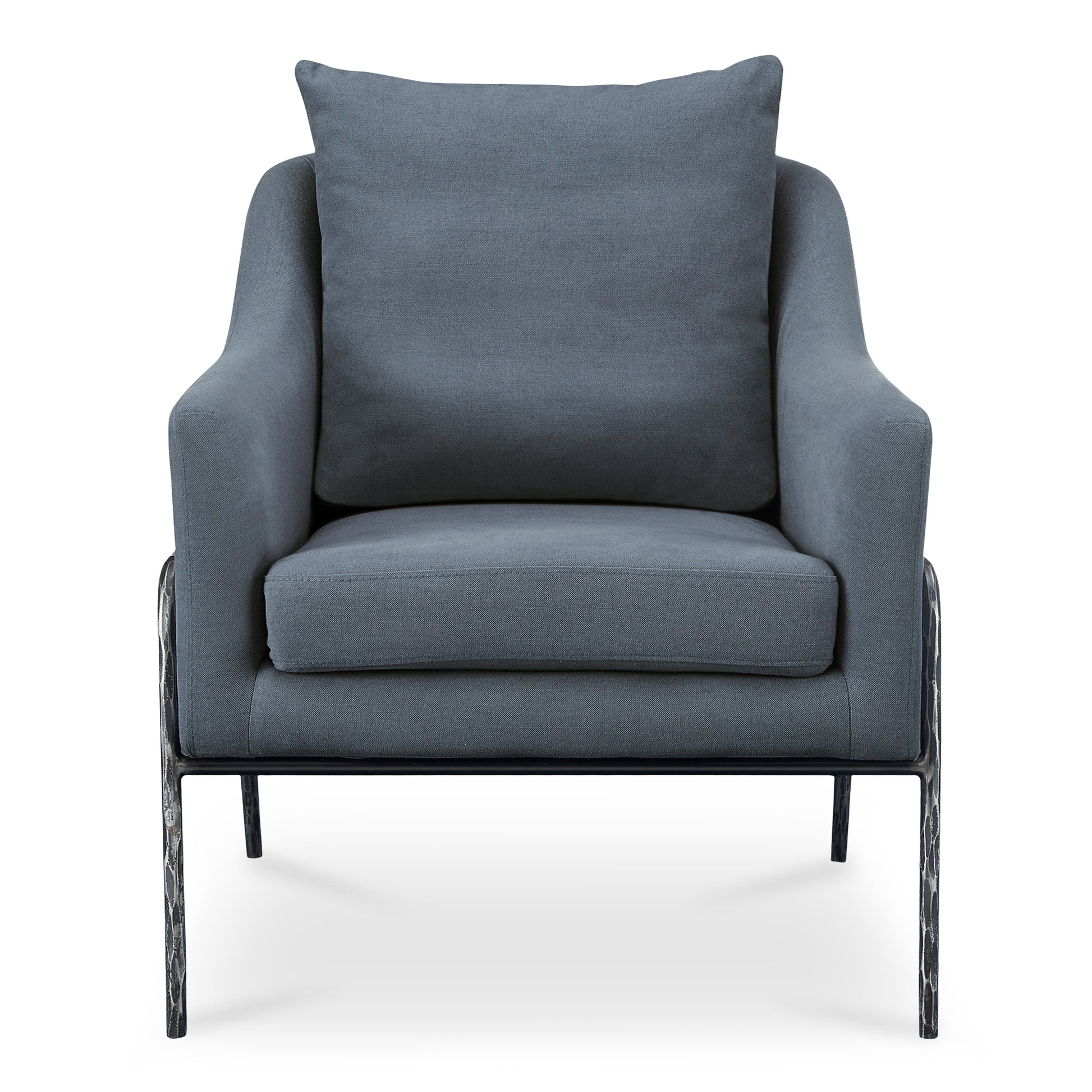 Archer Accent Chair Slate Blue Linen Blend | Blue