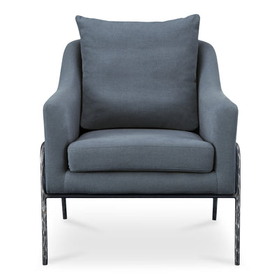 Archer Accent Chair Slate Blue Linen Blend | Blue