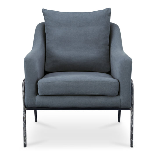 Archer Accent Chair Slate Blue Linen Blend | Blue