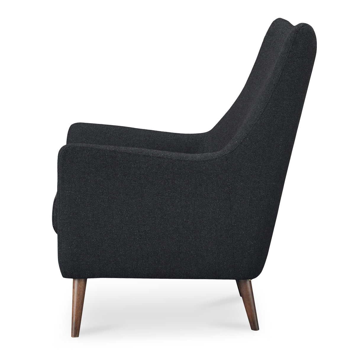 Fisher Armchair Wool Blend Charcoal by Moe's Home