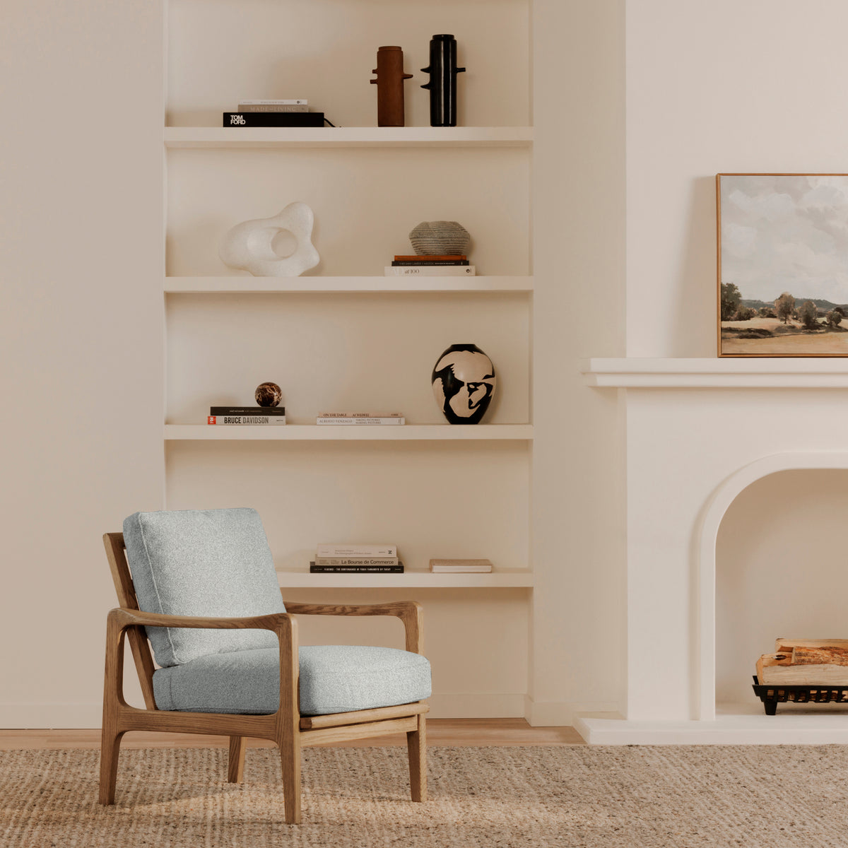 Fearne Accent Chair Heather Beige by Moe's Home