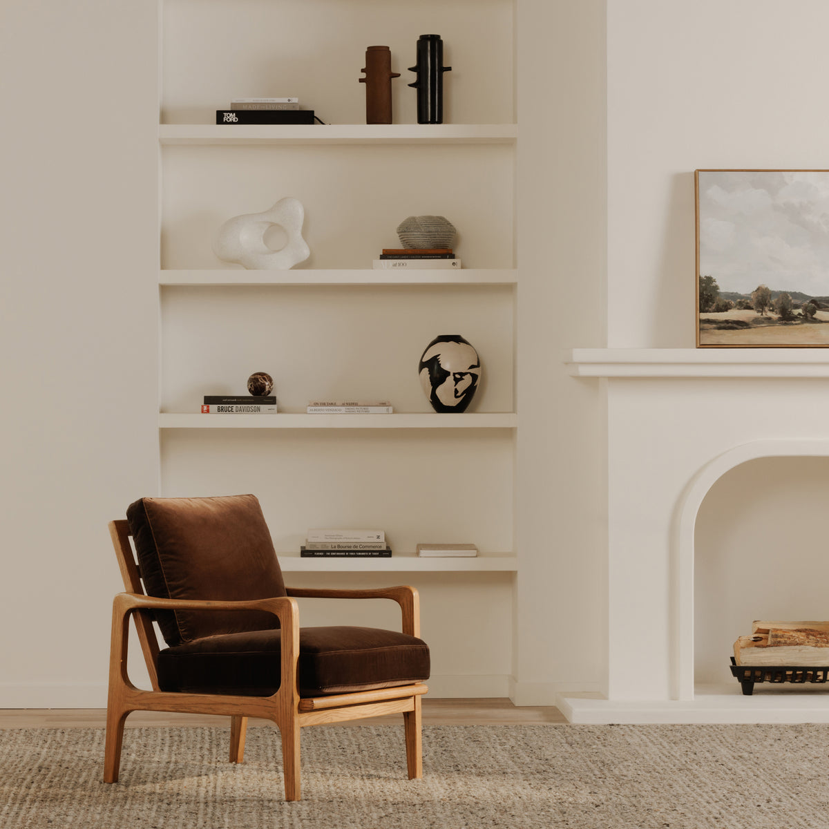 Fearne Accent Chair Dark Brown by Moe's Home