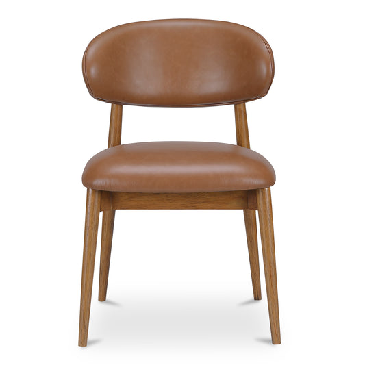Ellie Dining Chair Brown Leather by Moe's Home