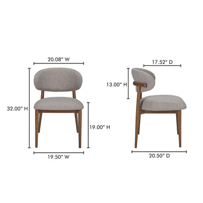 Ellie Dining Chair Light Brown by Moe's Home