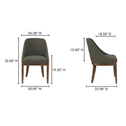 Edward Dining Chair Heather Green