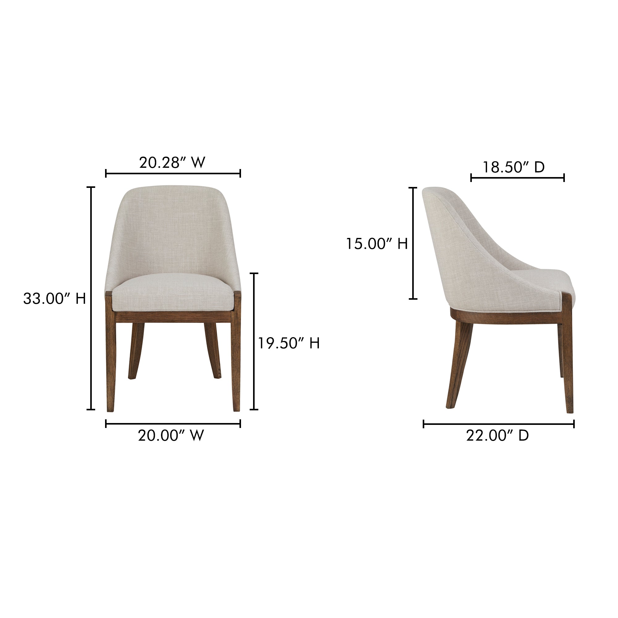 Edward Dining Chair Heather Beige