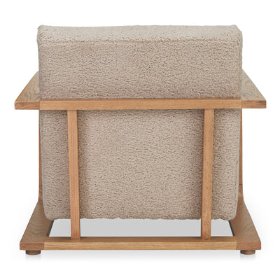 Eckersley Lounge Chair Beige Faux Shearling by Moe's Home