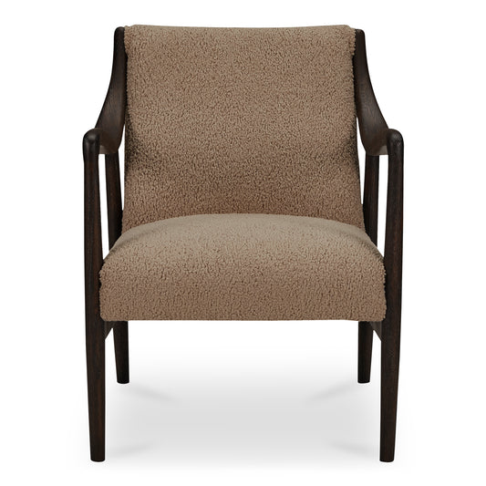 Yates Accent Chair Beige Faux Shearling by Moe's Home
