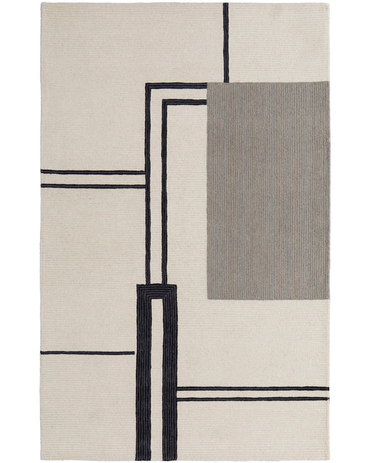 Maguire 8899F Ivory/Gray Rug by Feizy