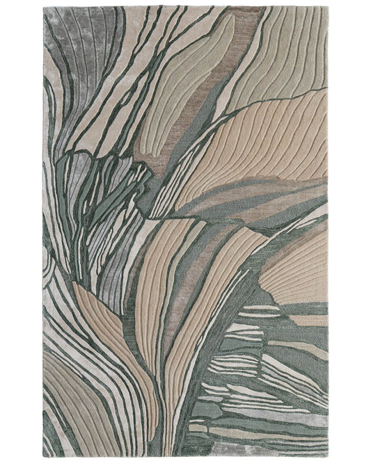 Maridian 8A74F Green/Beige Rug by Feizy