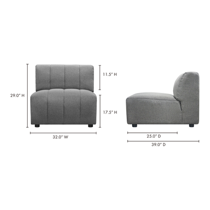 Lyric Slipper Chair Grey