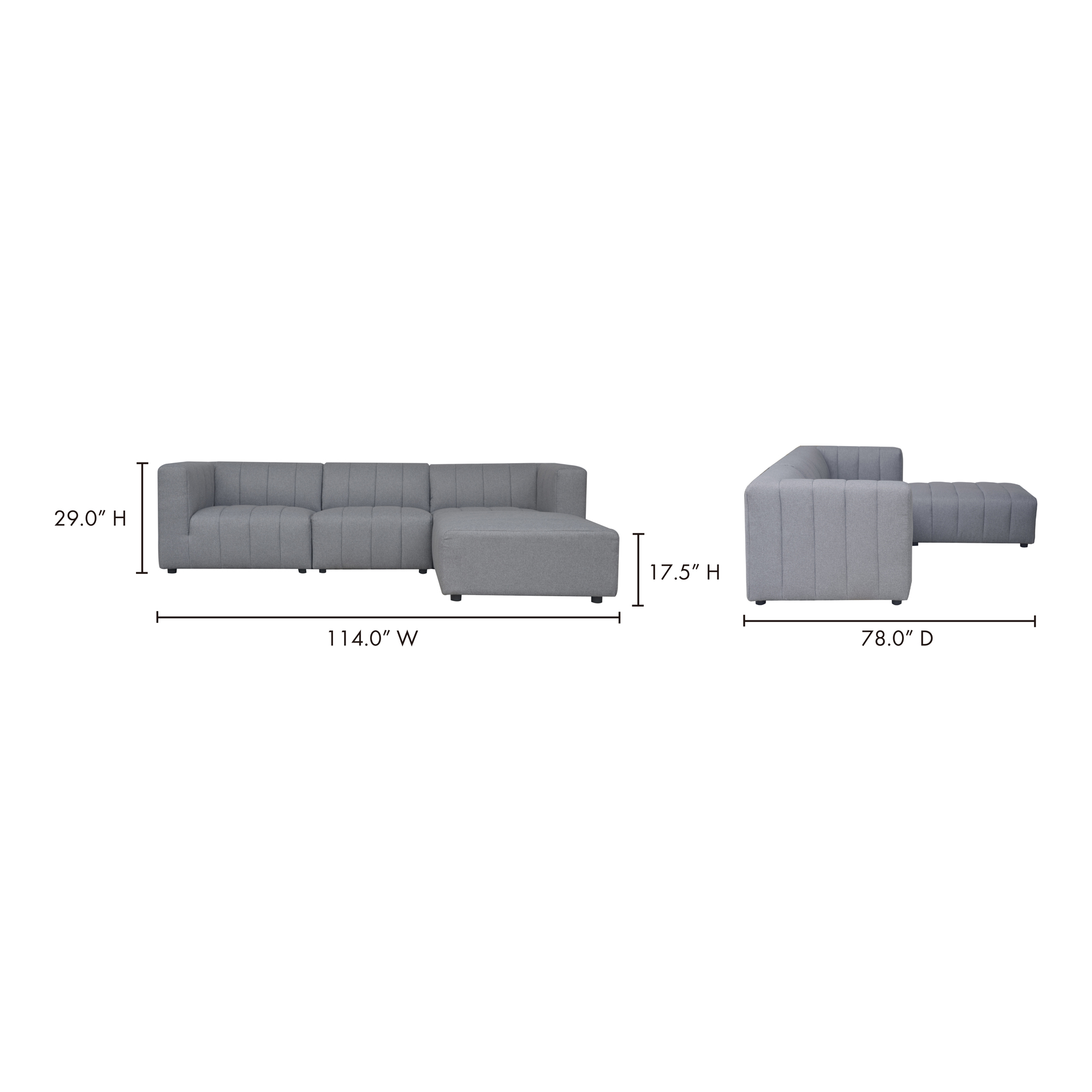 Lyric Lounge Modular Sectional Grey