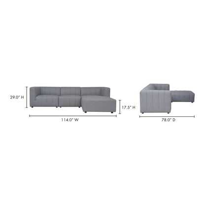 Lyric Lounge Modular Sectional Grey