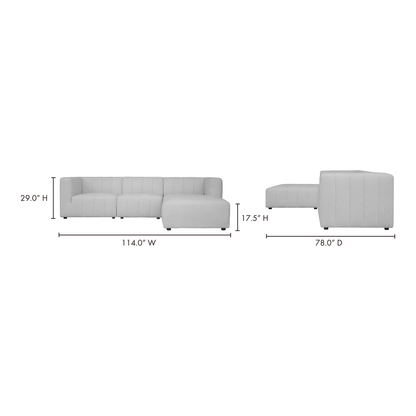 Lyric Lounge Modular Sectional Oatmeal Beige