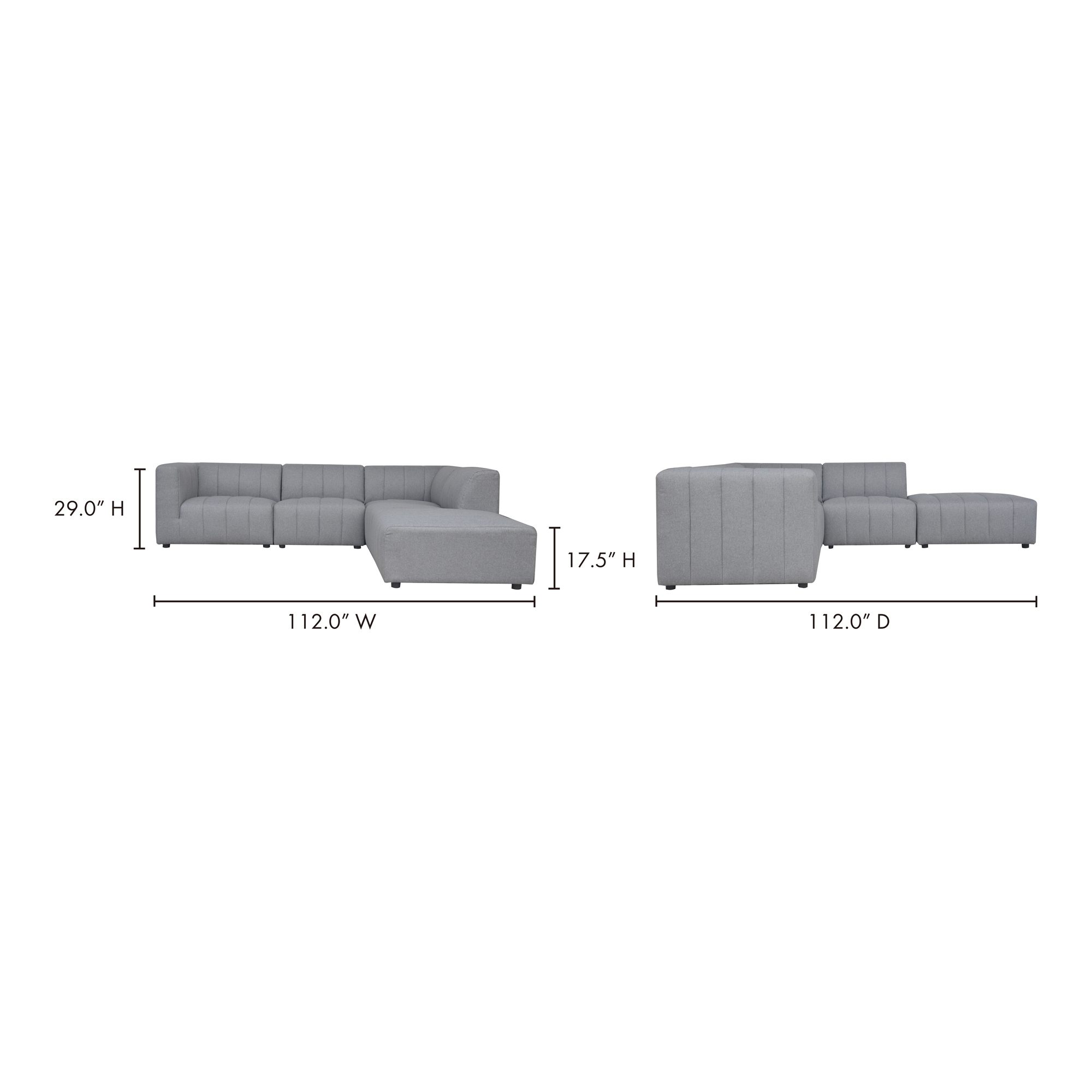 Lyric Dream Modular Sectional Right Grey