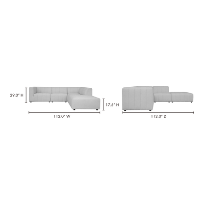 Lyric Dream Modular Sectional Right Oatmeal Beige