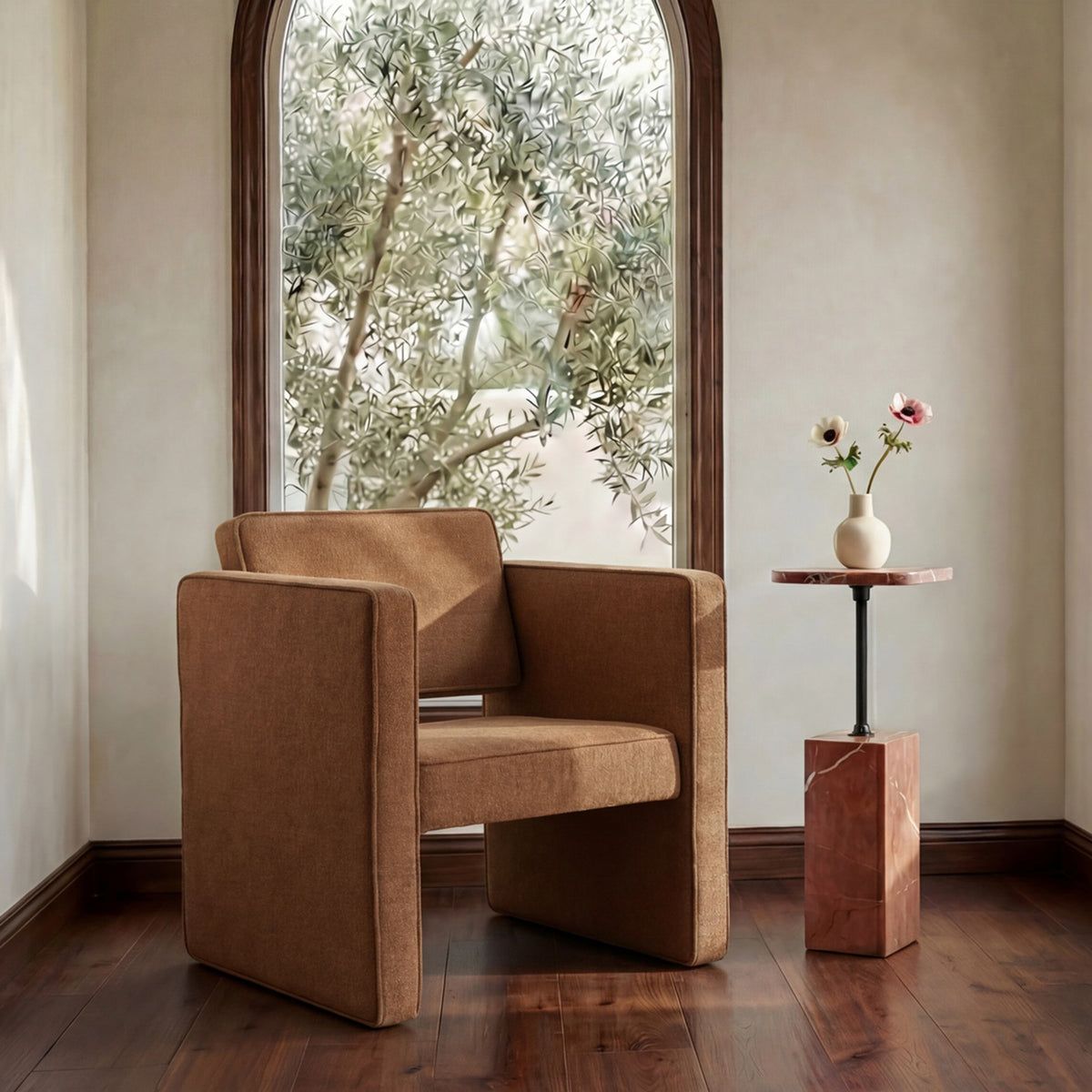 Harris Accent Chair Black And Beige Weave by Moe's Home