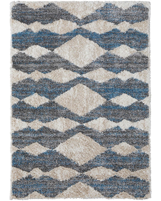 Mynka 39IFF Blue/Gray Rug by Feizy