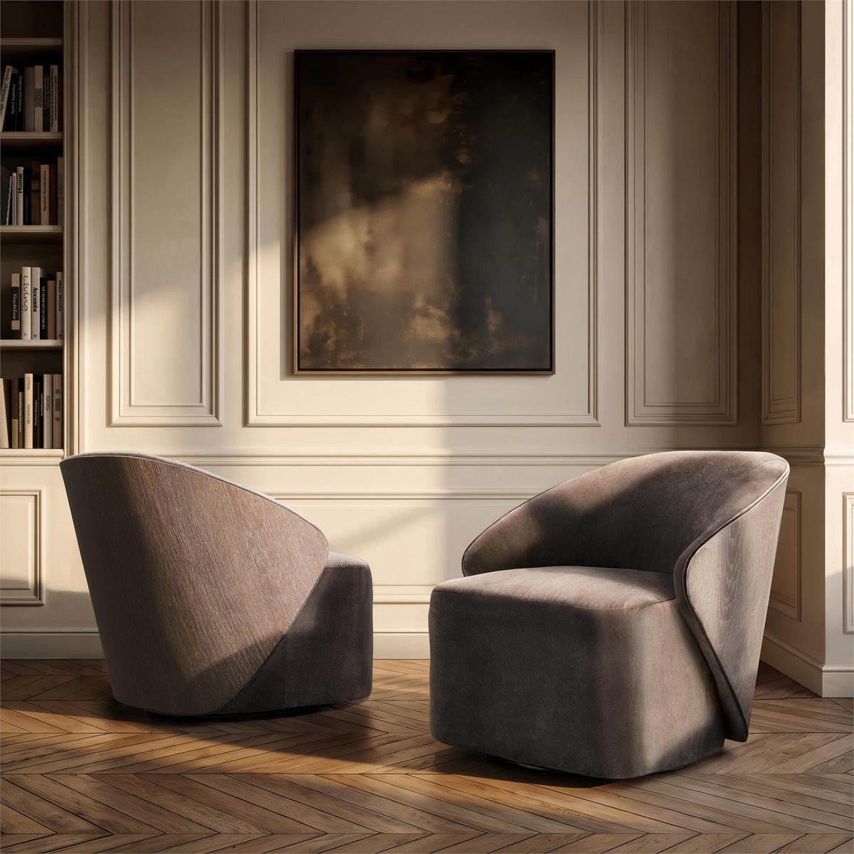 Gianni Fabric Swivel Chair by Bernhardt