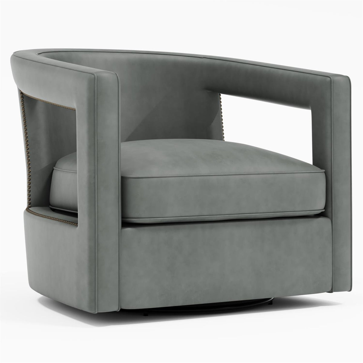 Alana Leather Swivel Chair (N18SLQ) by Bernhardt