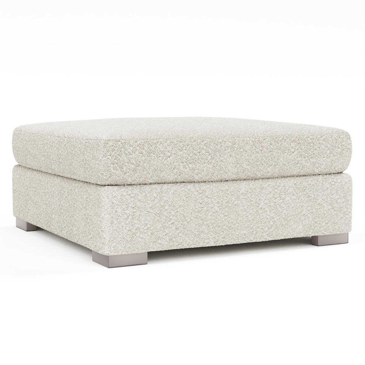 Helena Fabric Bumper Ottoman Metal Foot by Bernhardt