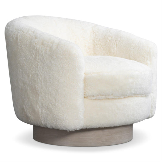 Camino Shearling Swivel Chair (N5712ST) by Bernhardt