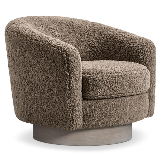 Camino Shearling Swivel Chair (N5712SV) by Bernhardt