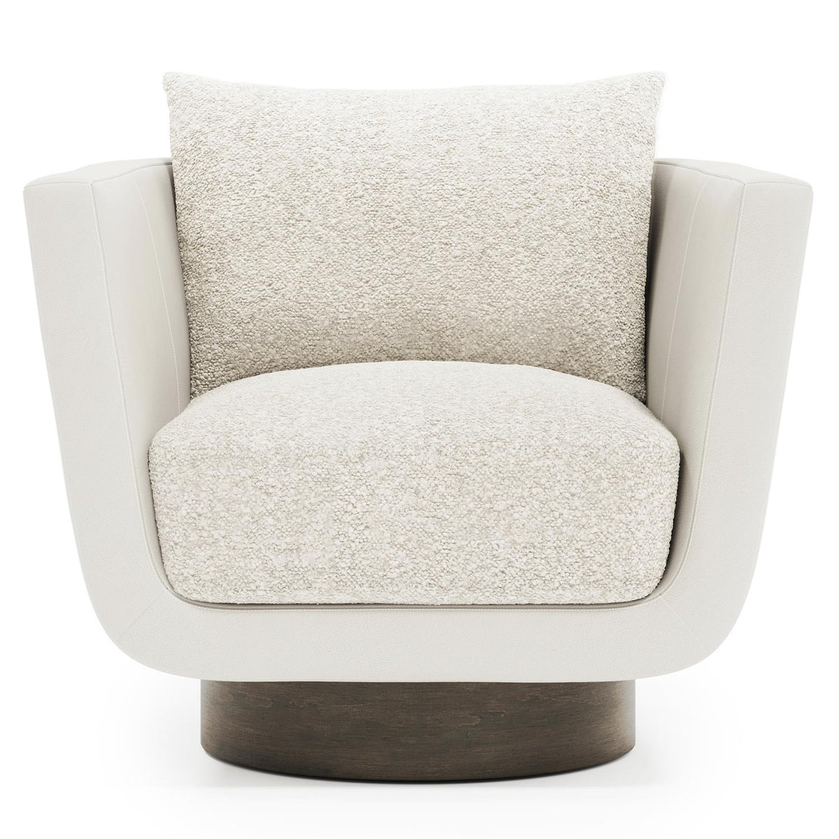 Gemma Leather-Fabric Swivel Chair by Bernhardt